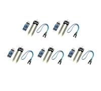 HALJIA 5PCS Soil Hygrometer Humidity Moisture Detection Water Sensor Module with Dupont Cable 3.3V - 5V Automatic Watering System Compatible with Arduino Robot Smart Car