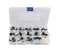 HALJIA 70PCS Voltage Regulator IC Universal Assortment Kit LM317T L7805 L7806 L7808 L7809 L7812 L7815 L7824 L7905 L7906 L7908 L7909 L7912 L7915 with 100PCS Insulating Particle and 100PCS Silicon Wafer