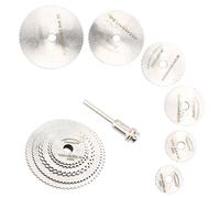 HALJIA 7pcs HSS Mandrel Saw Blade Circular Wood Cutting Discs for Dremel Rotary Tool Cutoff Cutter with 1 Extension Rod Wheel 22 25 32 35 44 50mm for Timber Plastic Fiberglass Copper Aluminum