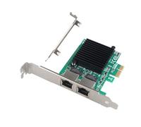 HALJIA PCIE Network Card Motherboard for 1Gb Converged Network Adapter Card Ethernet PCI Express 2.0 X1 Dual RJ45 Copper Ports Expansion Card for Windows Server Linux