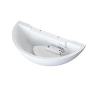 HALKIN Plaster Wall Light, Paintable, Half Moon Uplighter, E14 | Fully paintable plaster uplighter, E14 lamp holder, up/down light effect, Class I, indoor use.