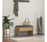 vidaXL Hall Bench with Cushion Artisan Oak 63 x 38 x 40 cm
