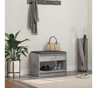 vidaXL Hall Bench with Cushion Concrete Grey 63 x 38 x 45 cm