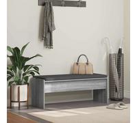 Hall Bench Grey Sonoma 103x38x40cm Engineered Wood Cushion Seat 2-Seater Indoor