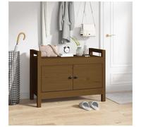 Hall bench Honey Brown 80x40x60 cm Solid Pine Wood Shoe Storage Rustic Entryway