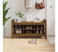 vidaXL Hall Bench Grey 110x40x60 cm Solid Wood Pine