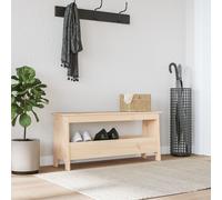 vidaXL Hall Bench Shoe Bench Wooden Storage Bench Seat White Solid Wood Pine