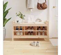 vidaXL Hall Bench Grey 110x40x60 cm Solid Wood Pine