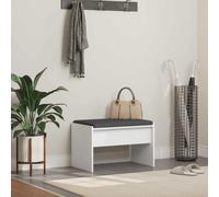 vidaXL Hall Bench with Cushion White 63 x 38 x 40 cm