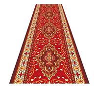 Hall Carpet,Red Area Rugs Bordered Design Indoor Decoration Non-Slip Washable Durable Easy to Clean for Living Room Porch/a/140X300Cm