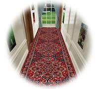 Hall Carpet,Vintage Style Floral Pattern,Bordered Design Thin Low Pile Non-Slip Bottom Durable,for Corridor Kitchen/a/100X500Cm