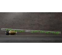 Hall Crystal Flute 11904 - Inline Glass Flute in F - Green Ivy