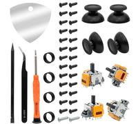 Hall Effect Analog Stick Repair Kit for PS5 Controller - 4x Anti-Drift Joystick Modules with 4 Thumb Grips & Full Tool Set, Compatible with DualSense Wireless Controller