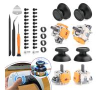 Hall Effect Joystick Replacement for PS5 Controller - Sony PlayStation 5 3D Analog Sensor Module Thumb Stick Accessories With Repair Tools (4 Pack)
