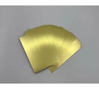 Hall Groove Brass Cathode Plate 100/PK - 100 x 65 x 0.2mm Single Coated for Hull Cell Testing