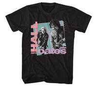 Hall & Oates Adult T-Shirt Official Official 80's Pop Duo Music New Black Cotton BlackLarge