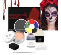 Hall/oween Liquid Latex Special Effects S/FX Makeup Kit,Body Paint for Cosplay,Hall/oween Face Painting Set with Fake Blood,Scar Wax,Face Body Paint Set for Women and Men,Realistic,Long Lasting