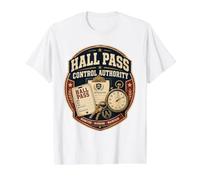 Hall Pass Control Authority Value Graphic T-Shirt, Men, White, M