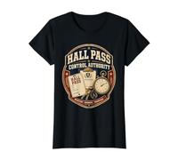 Hall Pass Control Authority Value Graphic T-Shirt, Women, Black, L