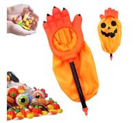 Hall0ween Skull Candy Bag - Lightweight Hall0ween Treat Bag | Palm Shaped Funny Skeleton Ghost Hand Trick or Treat Sugar Pouch | Scary Skeleton Cute Hand Bag for Kids and Festive Celebrations