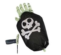 Hall0ween Skull Candy Bag - Lightweight Hall0ween Treat Bag | Palm Shaped Funny Skeleton Ghost Hand Trick or Treat Sugar Pouch | Scary Skeleton Cute Hand Bag for Kids and Festive Celebrations