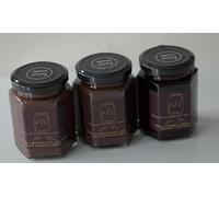 Hallam-Furneaux Sauce Co. Chutney and Condiment Gift Box. (Dessert Box 1-2x Dark Chocolate, Gorseflower and Brandy (190g) 1 x Sour Cherry and Rum (190g))