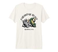Hallandale Beach Florida USA Funny Manatee Premium T-Shirt