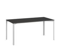 +Halle Grid Table 80x160 Black/ Light Gray