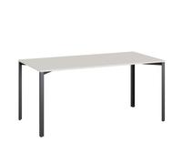 +Halle Grid Table 80x160 Cotton White/ Black