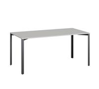 +Halle Grid Table 80x160 Light Gray/ Black