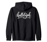 Hallelujah Christian Faith Praise And Worship Zip Hoodie