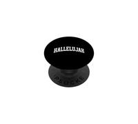 Hallelujah Christian Faith Religious Worship Typography PopSockets Adhesive PopGrip