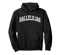 Hallelujah Christian Faith Religious Worship Typography Pullover Hoodie