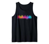Hallelujah Colorful Praise Worship Christian Gospel Faith Tank Top