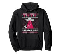 Hallelujah, funny alien ugly sweater, ufo tacky sweater Pullover Hoodie