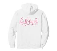 Hallelujah Pink Heart Christian Faith Praise Pullover Hoodie