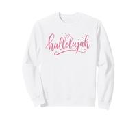 Hallelujah Pink Heart Christian Faith Praise Sweatshirt