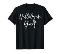 Hallelujah Y'all Shirt for Women Southern Christian Worship T-Shirt