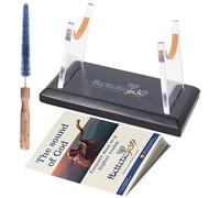 HalleluYAH Ram Shofar Stand - with Shofar Cleaning Brush, Shofar Blowing Guide | Fits Horn Kosher Yemenite Shofars - Ram Full-Polished, Half-Polished