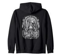 Hallgerd Long Legs Beauty And Fire Viking Zip Hoodie