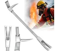 Halligan Bar Tool, 30"/36"/24" Firefighter Pry Bar with Non-Slip Handle, Multifunctional Forcible Entry Tool for with Axes Head Spike Fork Emergency Rescue, Demolition, Auto Repair a 780mm