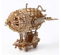 Hallisun 3D Wooden Puzzle for Adults, 3D Puzzle Model Airship Mechanical Model Kit Small Boats Building, Vintage Boat Series Construction Craft Set, DIY Steamboat Collections Decors Gifts 160 PCS