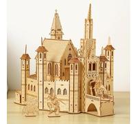 Hallisun 3D Wooden Puzzle for Adults, Castle Wood Architecture Model Kit, Self Assembly Mechanical Building Kit Handicraft Wood Craft Hobbies Toy, Birthday Gift for Women Men, Home Decor, 234 PCS