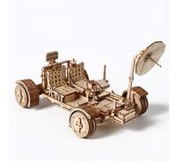 Hallisun 3D Wooden Puzzle for Adults, Lunar Rover Wooden Model Building Set, Self Assembly Mechanical Lunar Roving Vehicle Construction Craft Set, DIY Lunar Terrain Vehicle Wood Model Gift, 388 PCS