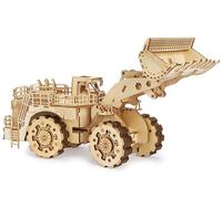 Hallisun 3D Wooden Puzzle for Adults, Wooden Mechanical Forklift Model Kit, Wood DIY Forklift Building Set, Vintage Vehicle Model Construction Craft Set, DIY Christmas Birthday Gifts for Men, 312 PCS