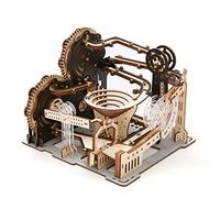 Hallisun 3D Wooden Puzzles for Adults, Marble Maze Run Model DIY Building Kits Block Craft, Rollercoaster Mechanical Gear Kit Hobbies Toys Valentines Birthday for Hobbyist, 196 PCS