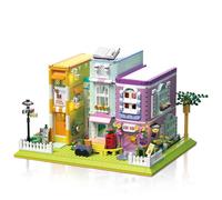 Hallisun Coffee Bookstore Building Blocks Set, Book Shop Mini Brick Model Kit, Streetscape Creative Construction Blocks Set, for Kids Children Boys Girls Age 8+ Educational Toys (1699 Pcs)