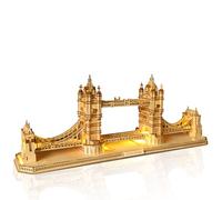 Hallisun Tower Bridge 3D Wooden Puzzle for Adults, Wood London Bridge Architecture Model, DIY Wood Famous Building Kit Craft Hobbies Educational Toy, Home Decor Birthday Gift for Women Men, 450 PCS