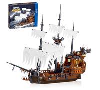 Hallisun Toy Building Block Set, The Ranger Pirate Ship Regular Size Brick Model Kit, Creative Ship Building Construction, Christmas Birthday Gift for Adult Teens Children Kids Boys Girls 8+ 1182 PCS