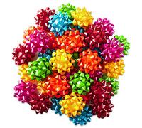 Hallmark 0005RSB1230 Birthday Gift Assortment Bows Red, Pink, Orange, Green, Teal, Yellow, Paper, Brights, 36 Count